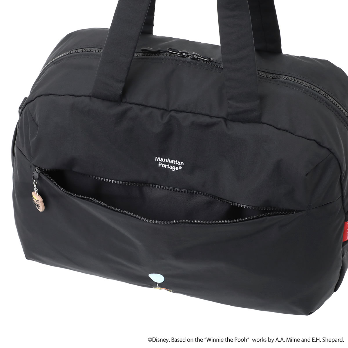 Manhattan Portage マンハッタンポーテージ くまのプーさん コラボ コレクション 2Way パルメット ボストンバッグ ナイロン タッサー クイル  ( MP1826TSPH25 ) ビジネスバッグ 通勤 通学 Disney ディズニー メンズ レディース おしゃれ Manhattan Portage マンハッタンポーテージ くまのプーさん コラボ