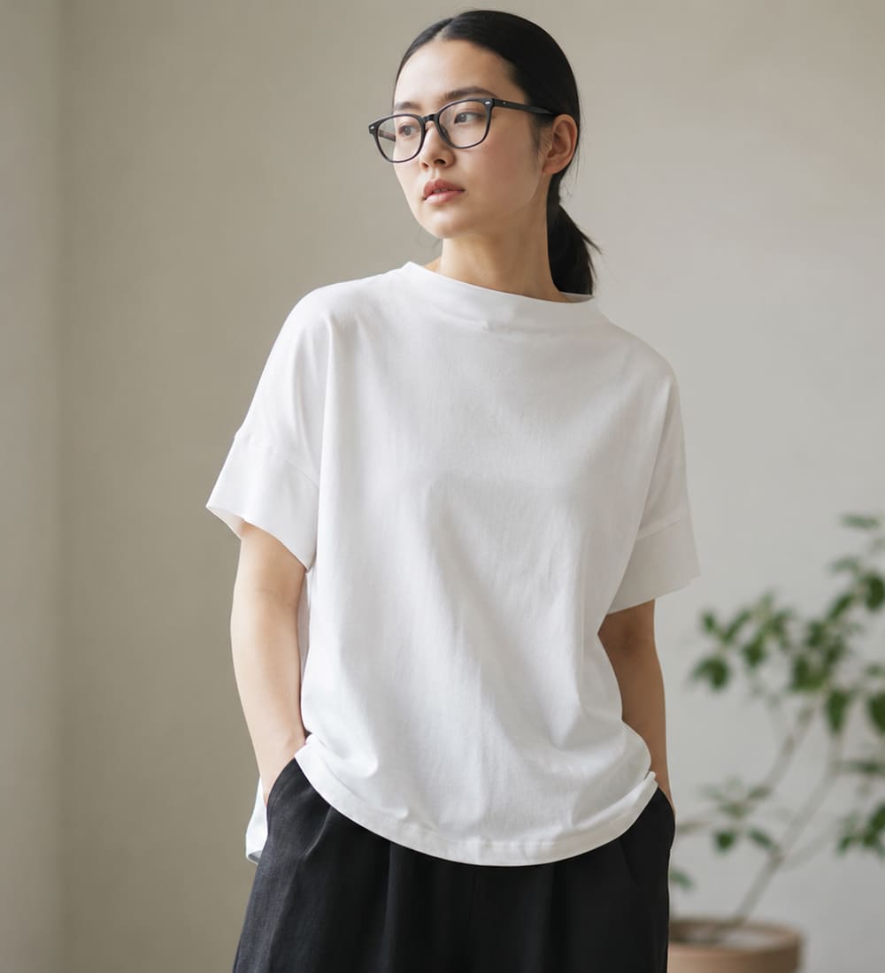 NARU ナル コンフィーシャツ 637415 レディース 半袖 Tシャツ カットソー 綿100％ 日本製 無地 ワイドTシャツ_nar_ltt |  | 02