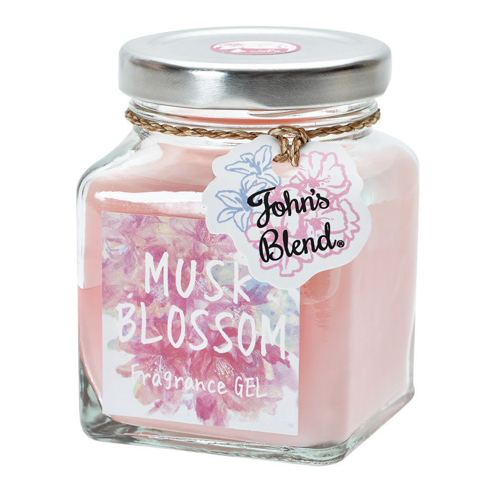 限定の桜の香り ジョンズブレンド ムスクブロッサム ジャム瓶入り 置き型エアーフレッシュナー John's Blend フレグランスジェル  ホワイトムスク 桜