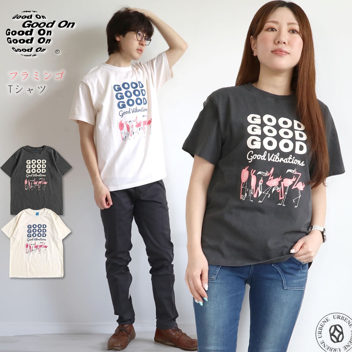 GOOD ON（グッドオン） 半袖Tシャツ フラミンゴ ショートスリーブT