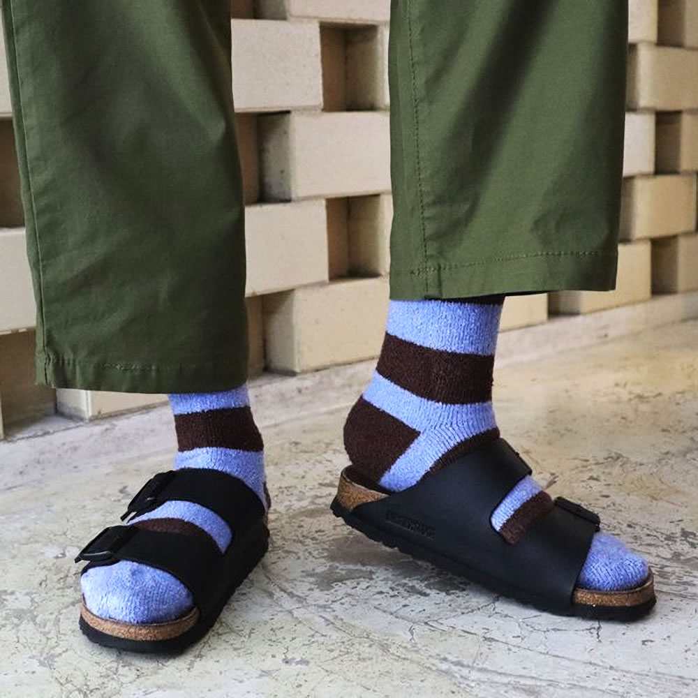 rasox（ラソックス） ソフトタッチ クルーソックス パネルボーダー