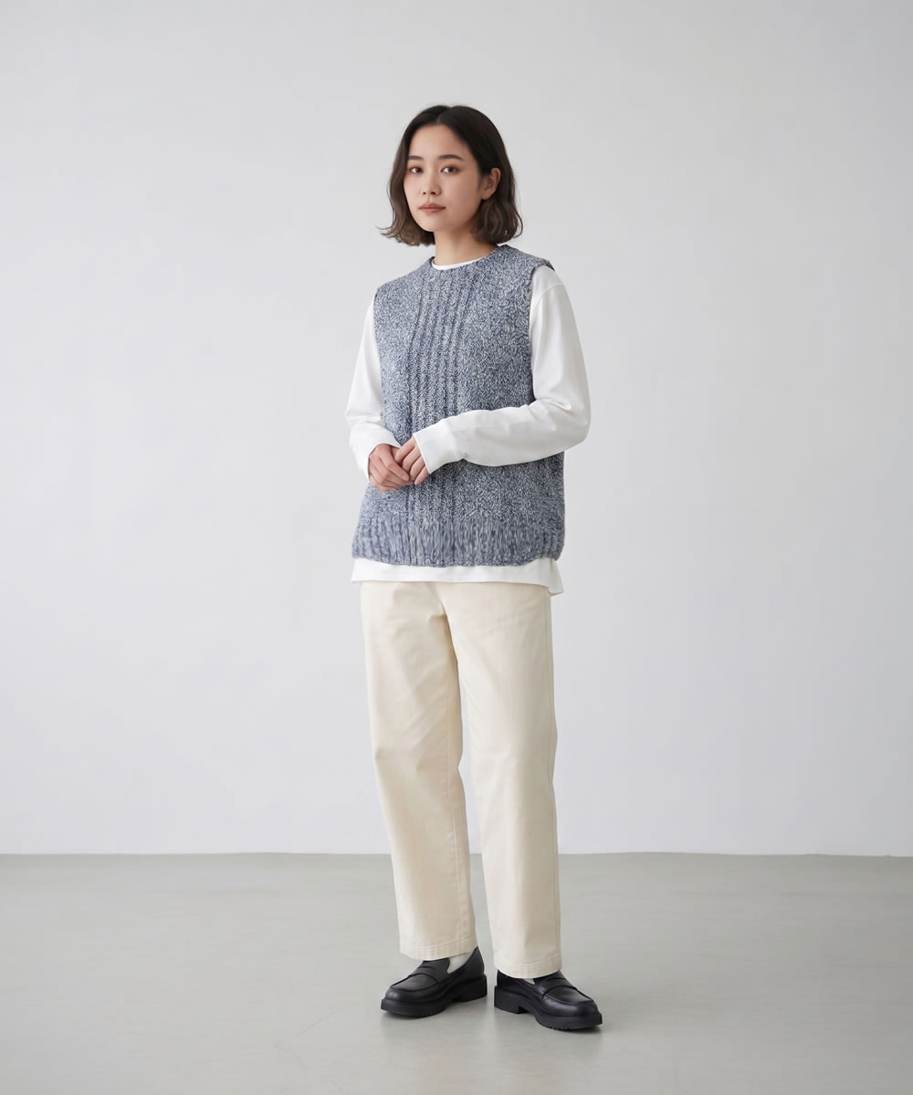 to touch（トゥータッチ） コットン リネン シルクネップ ニット