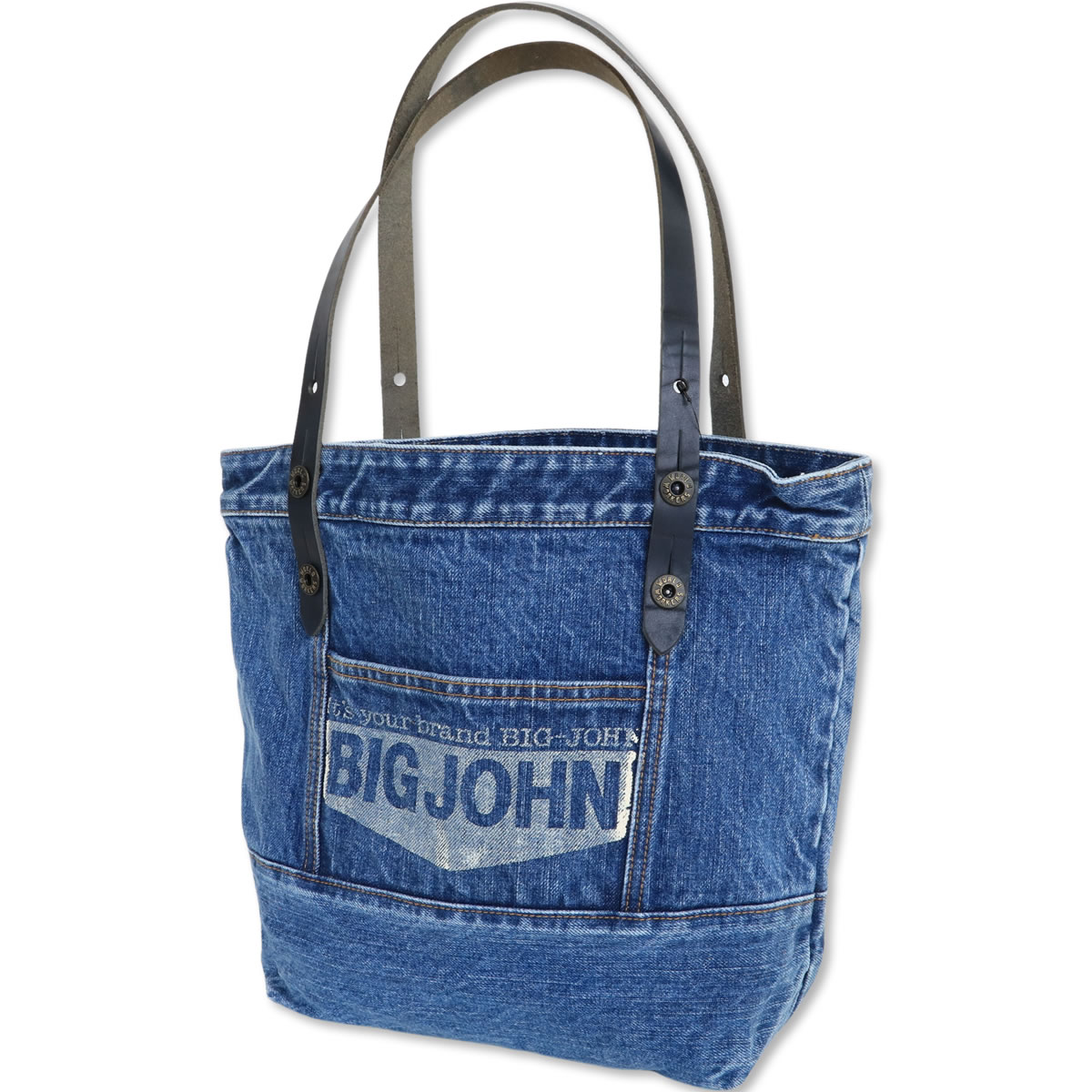 BIGJOHN ビッグジョン　デニムボストンバッグ Big John デニムトートバッグ ビッグジョン BIG JOHN カバン 本