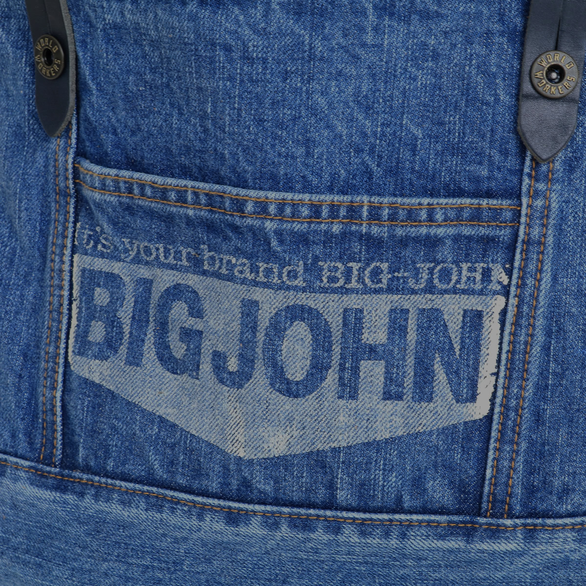 BIGJOHN ビッグジョン　デニムボストンバッグ Big John ビッグジョン マジソンバッグ ジーンズ型前 BIG JOHN