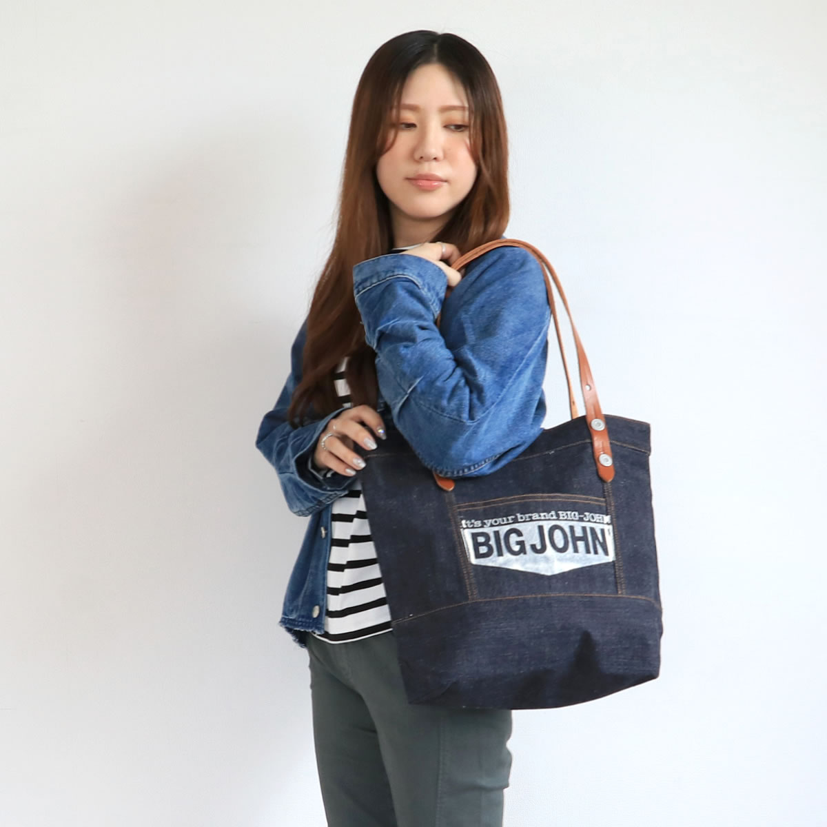 BIGJOHN ビッグジョン　デニムボストンバッグ ビッグジョン ボストン バッグ デニム 児島限定 トート