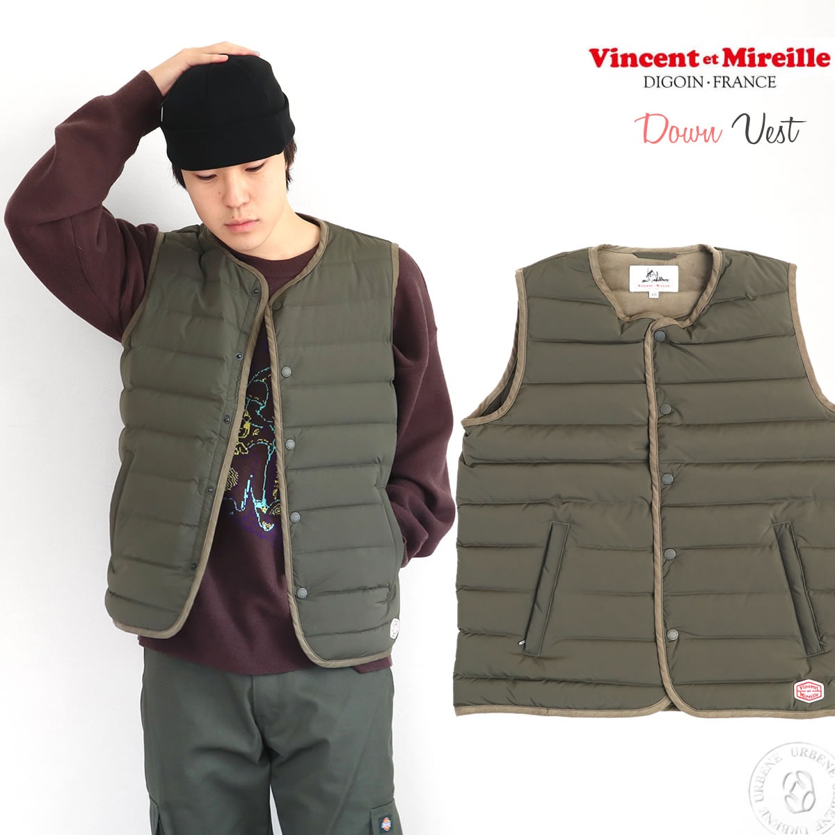 vincent ET mireille ステッチレスダウンベスト（ファッション