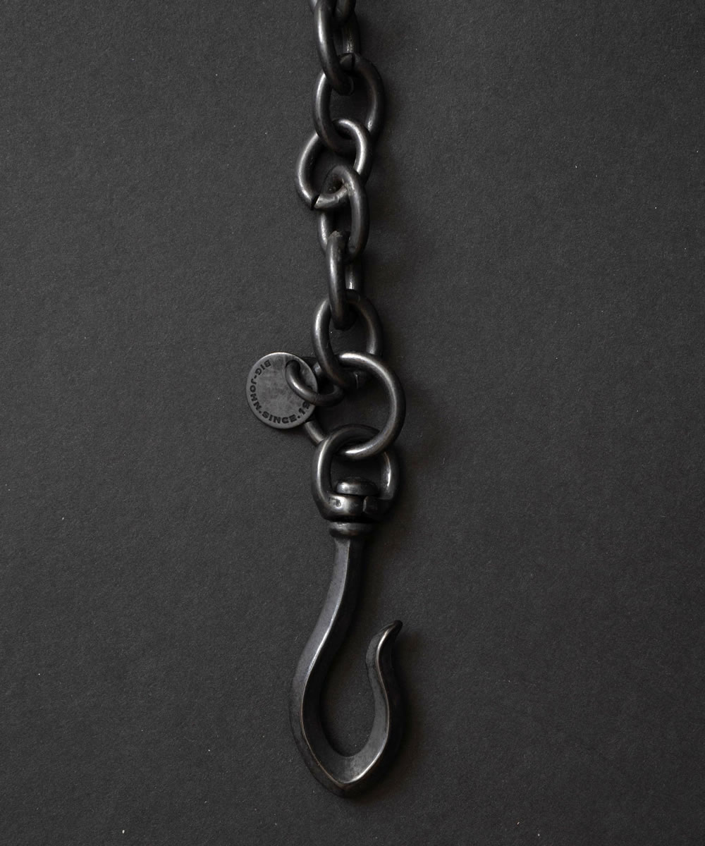 BIG JOHN ビッグジョン vwc03-dbk ウォレットチェーン 艶消しブラック チェーン構造