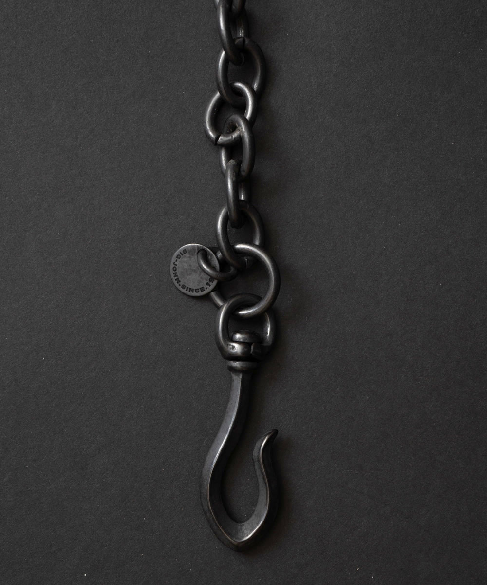 BIG JOHN ビッグジョン VWC04-DBK ウォレットチェーン マットブラック チェーン構造