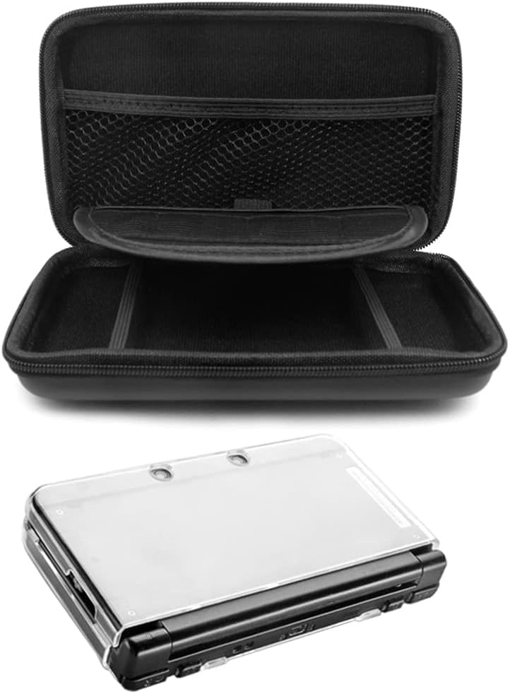 Nintendo NEW 3DS LL 用 保護ケース + ハードケース 2枚 3DSLL ガラス 