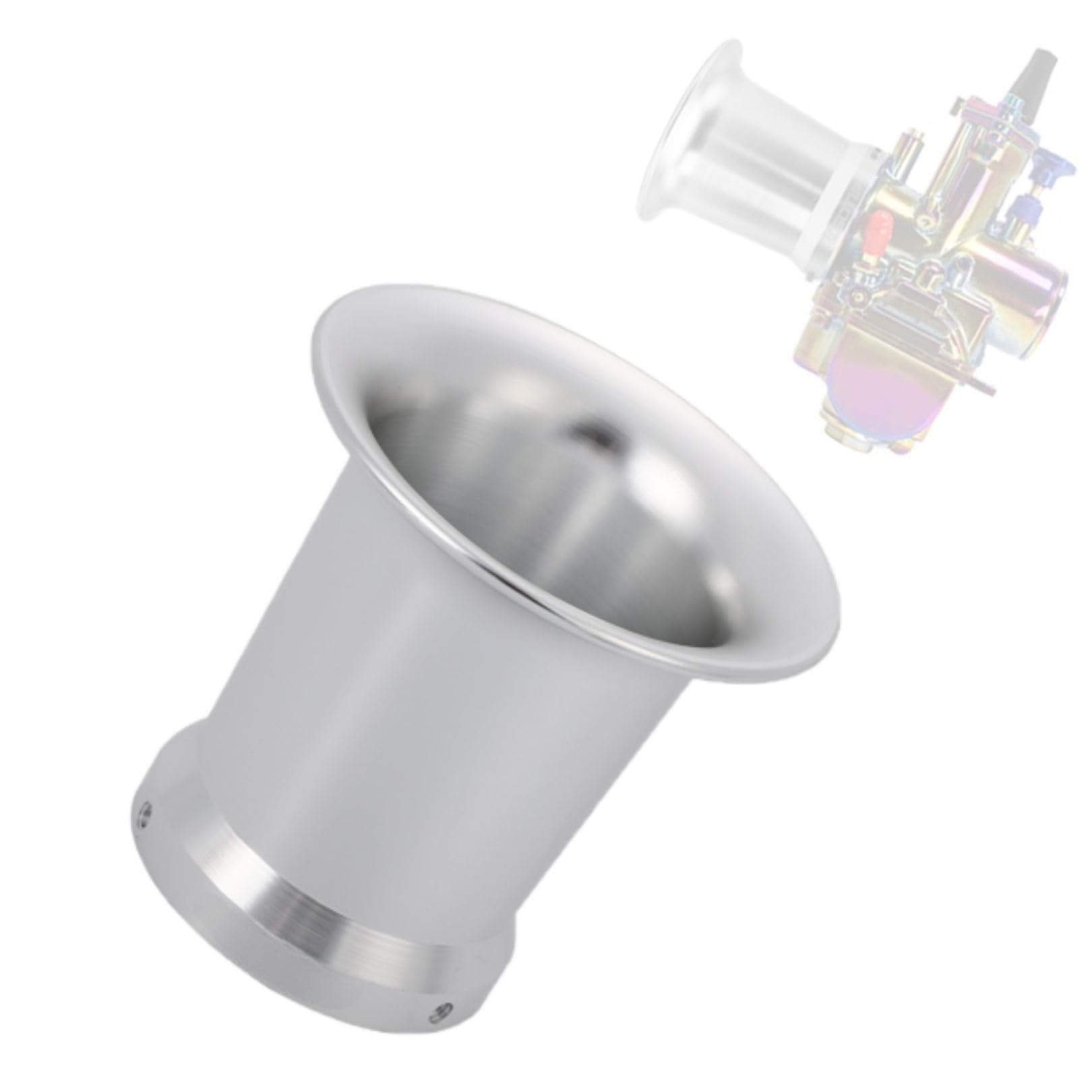 Partools エアーファンネル ロング 50mm×75mm アルミ キャブレター 吸気フィルター シルバー (2個) |  | 01