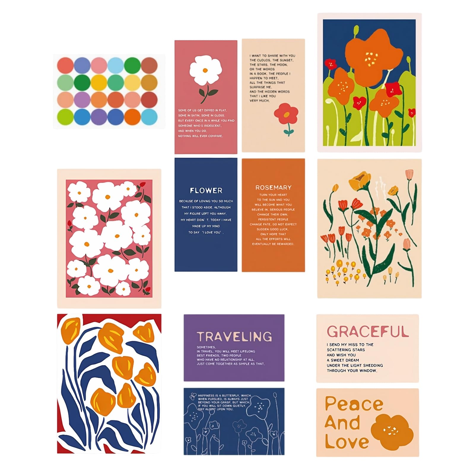 ドナリー ポストカード アートポスター 12枚セット 厚紙 北欧 韓国 海外 インテリア 雑貨 おしゃれ ミニポスター メッセージカード (A) |  | 01