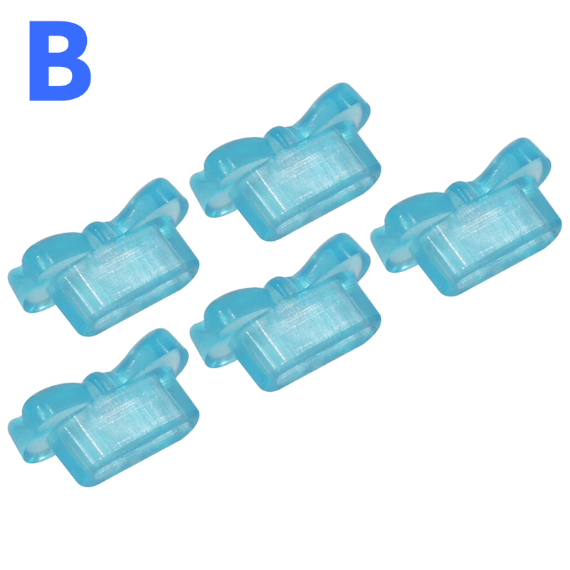 5点セット】 USB タイプC ダストカバー プラグ リボン風 【クリア