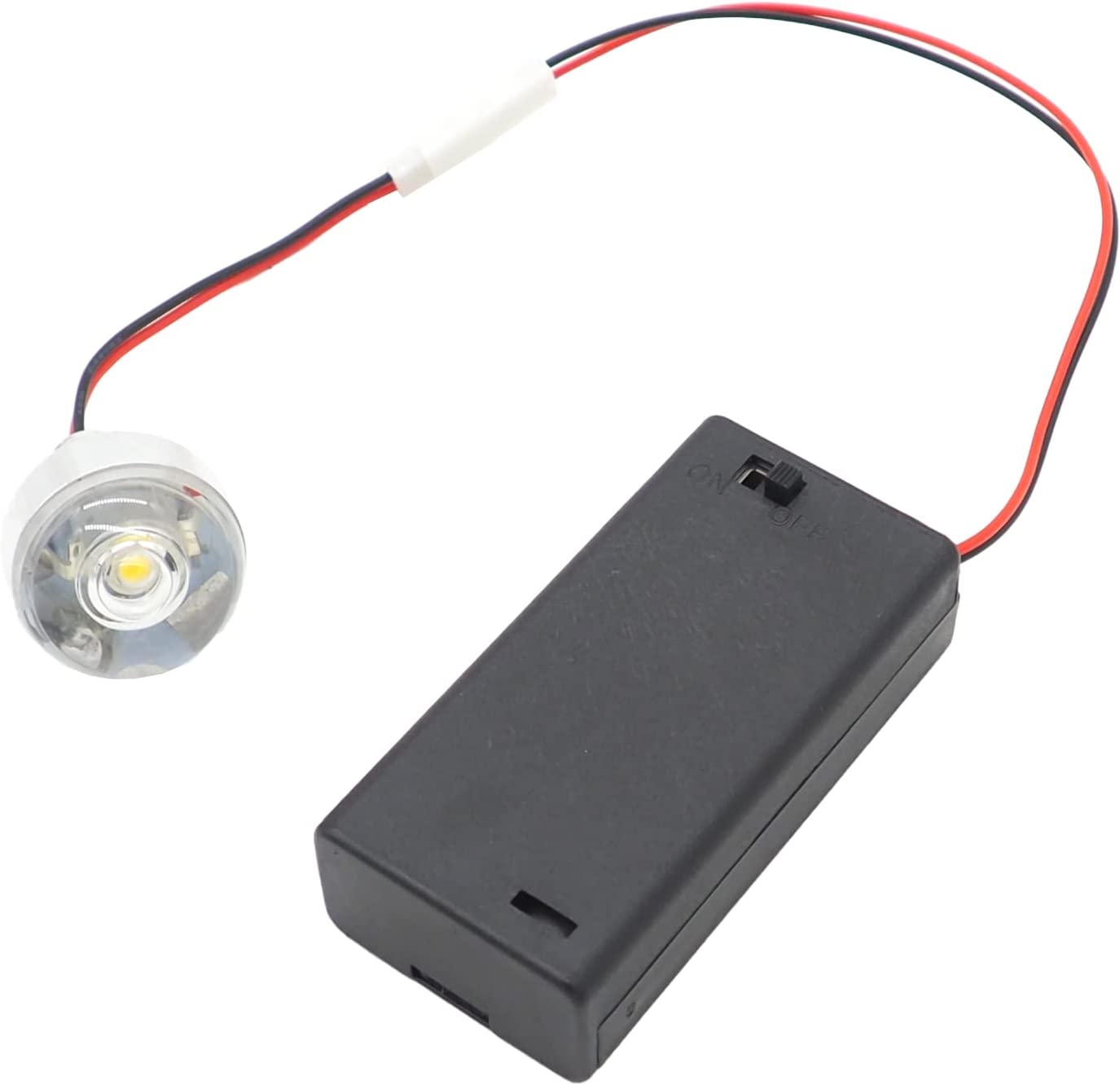 激安挑戦！！ LED 単3×2本 スイッチ付き電池ボックス シングルヘッドライト Nintendo Switch