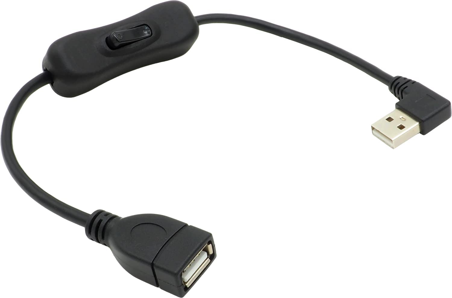 USB 延長ケーブル ON ／ OFF Switch付き USB-A オス - メス データ通信