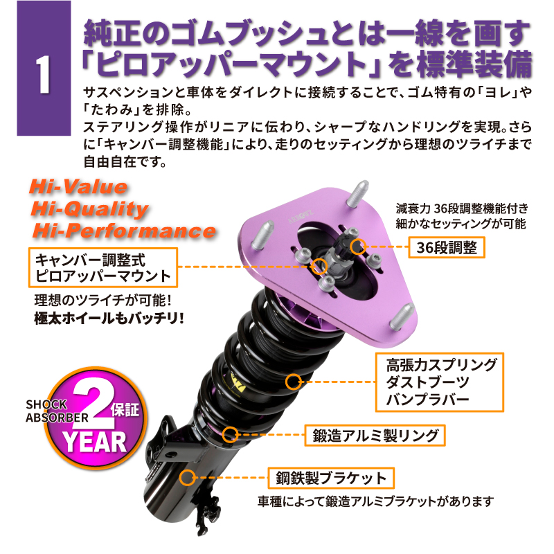 ARROWZフルタップ全長調整式車高調