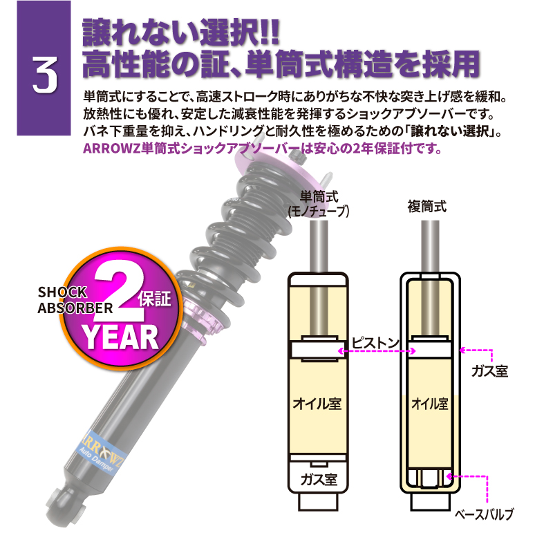 ARROWZフルタップ全長調整式車高調