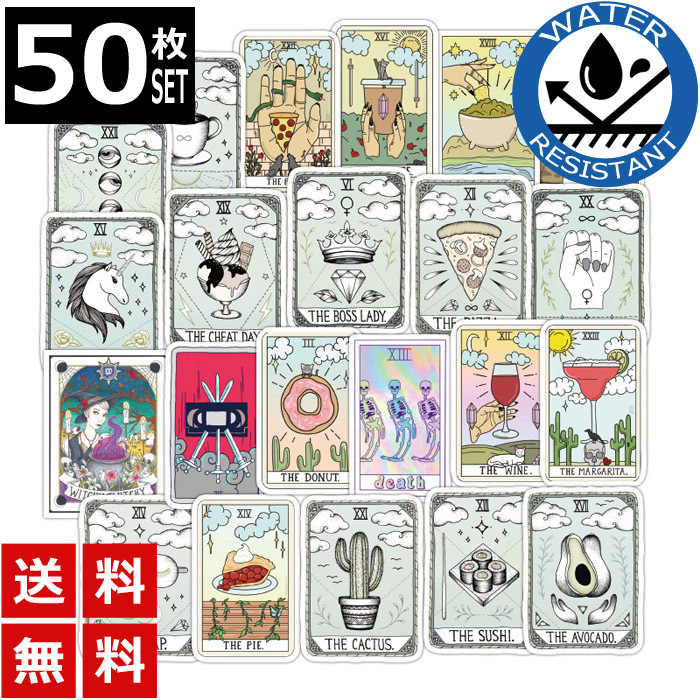 楽器、手芸、コレクション フローラル 50枚 ステッカー タロット 防水 耐水 シール 詰め合わせ 車 aTsGNBd08u -  www.blutronic.com