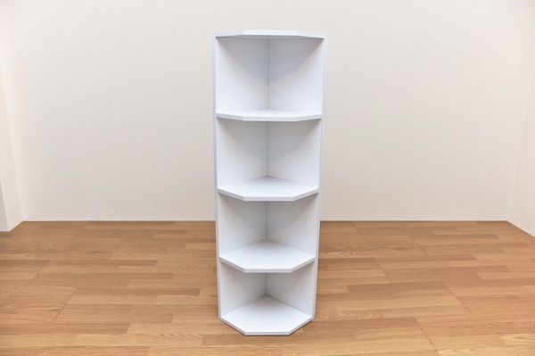 コーナーラック 4段 オープンラック 収納 棚 部屋の角 隅 端っこ 壁