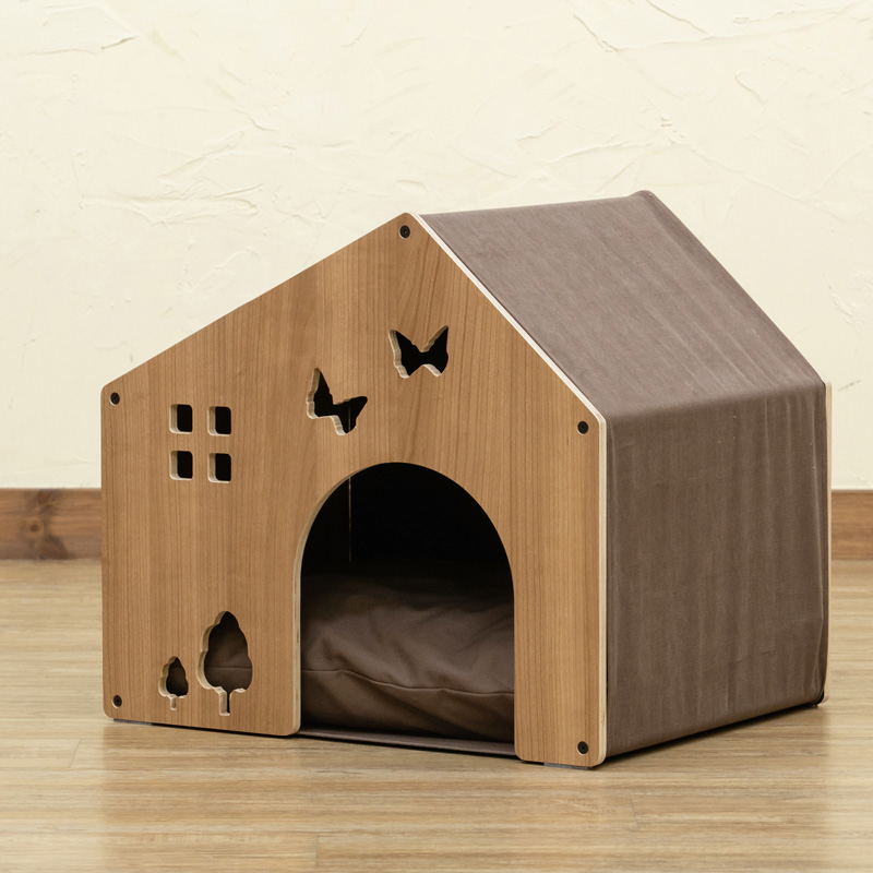 ペットハウス 室内用 犬用 小型犬 犬小屋 ドッグハウス かわいい おしゃれ 家型 形 インテリア 木目 クッション 座布団 トイプードル パグ チワワ ポメラニアン Skb Sh17 うさぎ屋 株式会社一兎 通販 Yahoo ショッピング