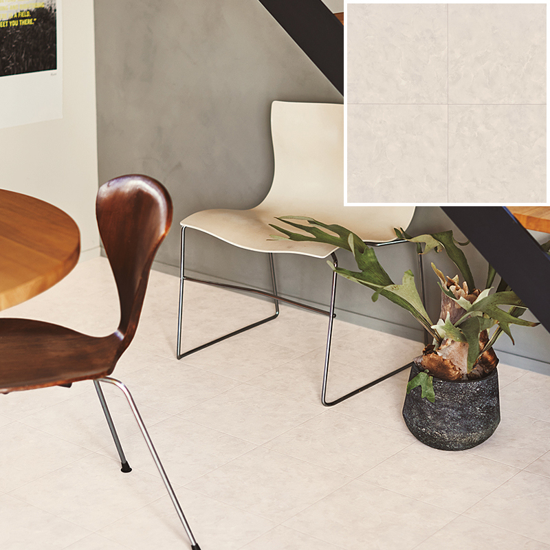 クッションフロア 東リ 石目 柄 CFシート H テラコッタ 大理石 石畳 モザイクタイル柄 チェッカー 白 黒 diy リフォーム フローリング 長尺 塩ビ 北欧 おしゃれ | 東リ | 14