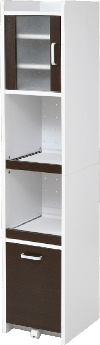 食器棚 スリム ハイタイプ 背の高い 家電 収納棚 収納ラック すき間 隙間 デッドスペース 可動棚 スライド トレー コンセント付 2口 引き出し  シンプル おしゃれ