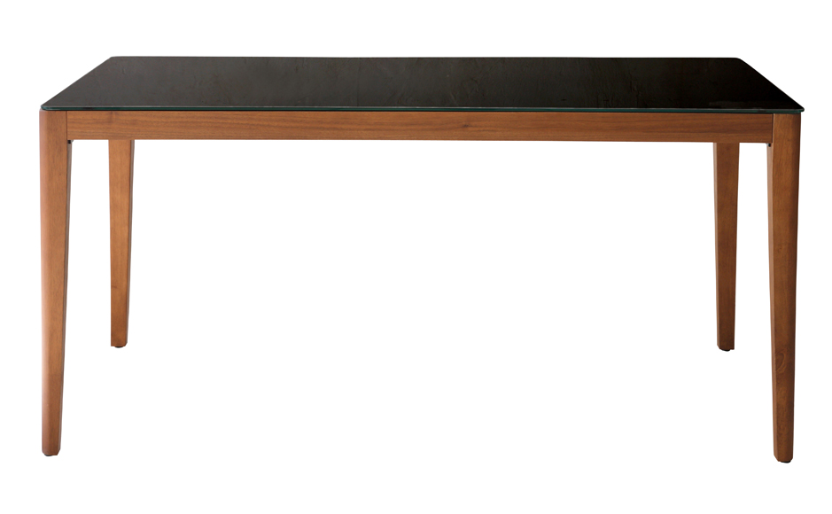 ダイニングテーブル 4人用サイズ 150×80cm ガラス 天板 シンプル スタイリッシュ モダン おしゃれ 北欧 白 ホワイト 木目柄 黒 ブラック (テーブル以外別売)｜usagi-shop｜02