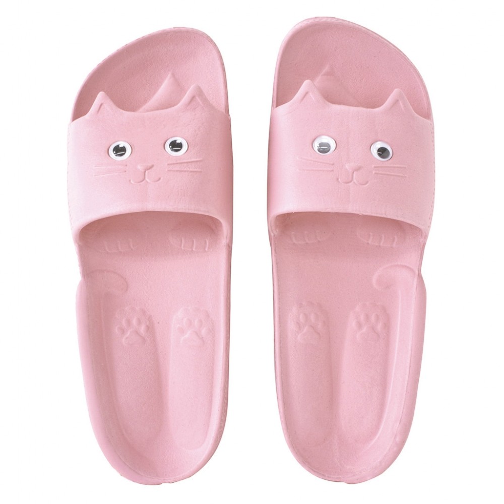 スリッパ ビーチサンダル 猫 ねこ ネコ かわいい おしゃれ 黒 ブラック