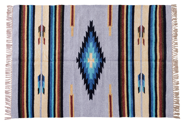 ラグ キリム柄 インド綿 130×190cm ラグマット カーペット 絨毯 長方形 