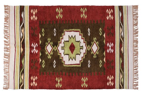 ラグ キリム柄 インド綿 130×190cm ラグマット カーペット 絨毯 長方形