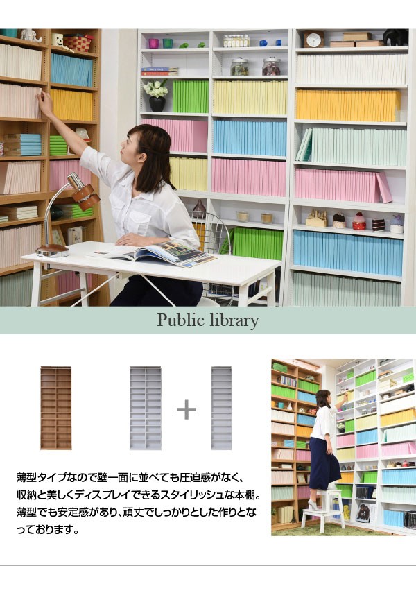JK-PLAN（ジェイケイ・プラン） 上置き 単品 1cmピッチ可動棚本棚用 上