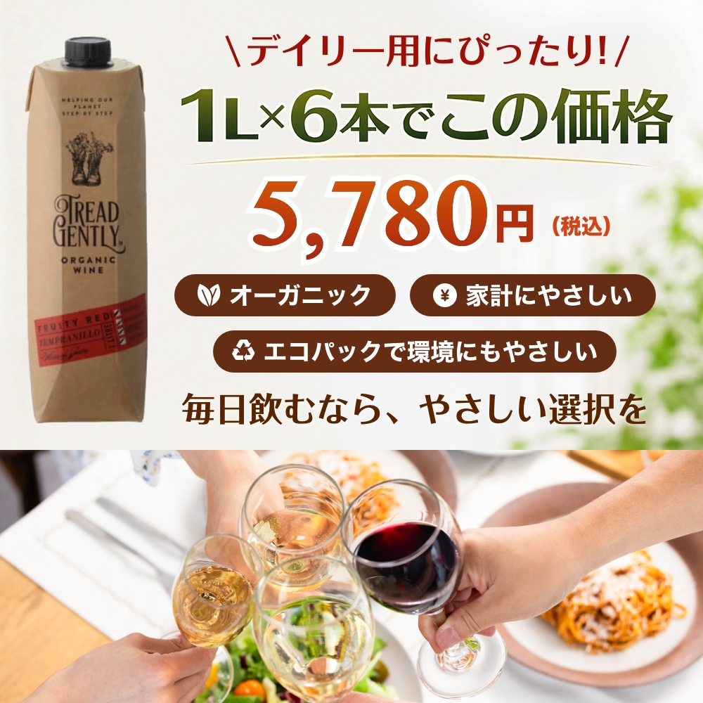 【ONEIDA】ワイントレー / ドリンクトレー / ギャラリートレー 31cm トレッド・ジェントリー オーガニック テンプラニーリョ 1L×6本