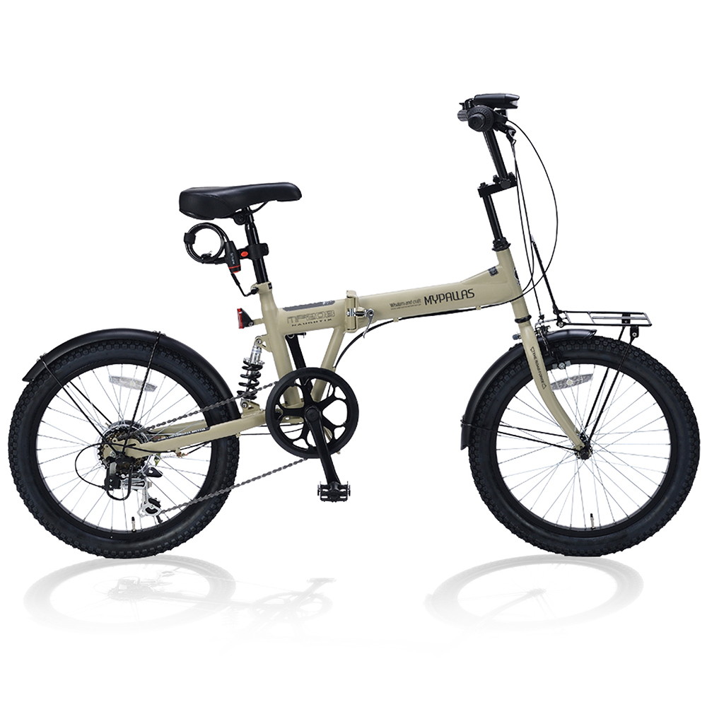 完動品 自転車 MYPALLAS 折畳自転車 6段変速 池商 MYPALLAS 折畳セミファット20・6段ギア・リアサス MF-208 【M2058708790】 (13000円)