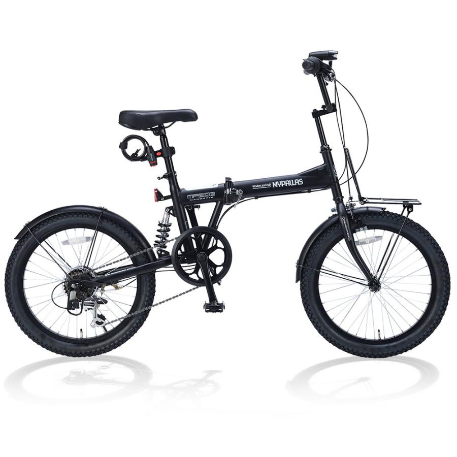 完動品 自転車 MYPALLAS 折畳自転車 6段変速 池商 MYPALLAS 折畳セミファット20・6段ギア・リアサス MF-208 【M2058708790】 (13000円)
