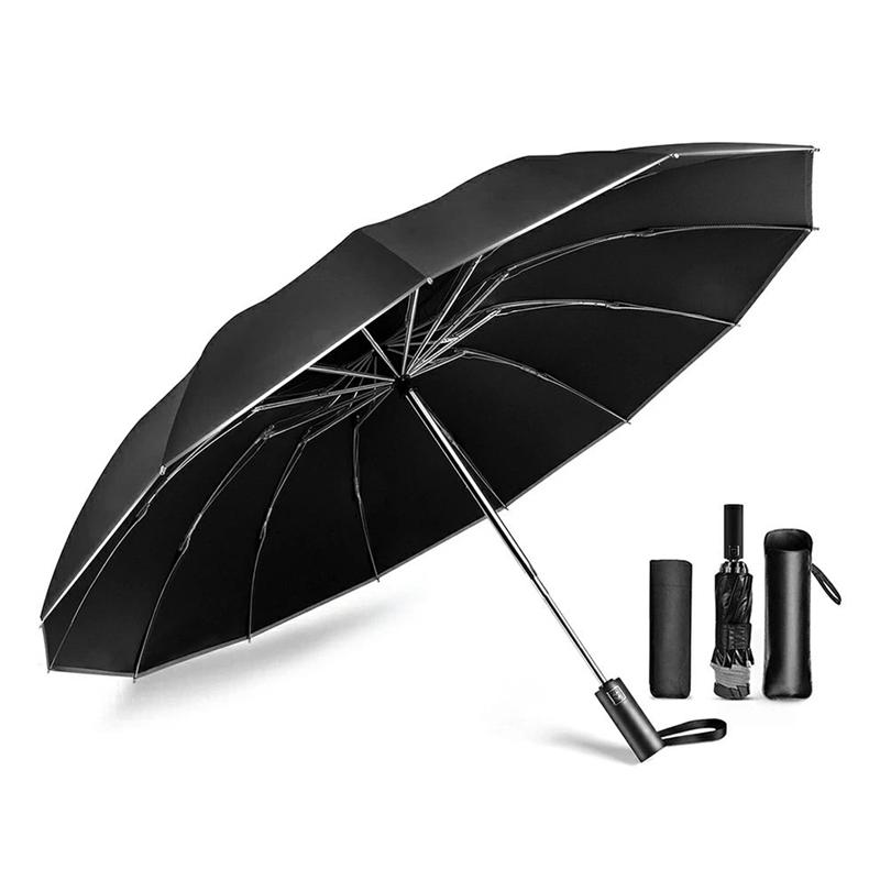 折りたたみ傘 ワンタッチ 自動開閉  晴雨兼用 紫外線 黒　ブラック メンズ