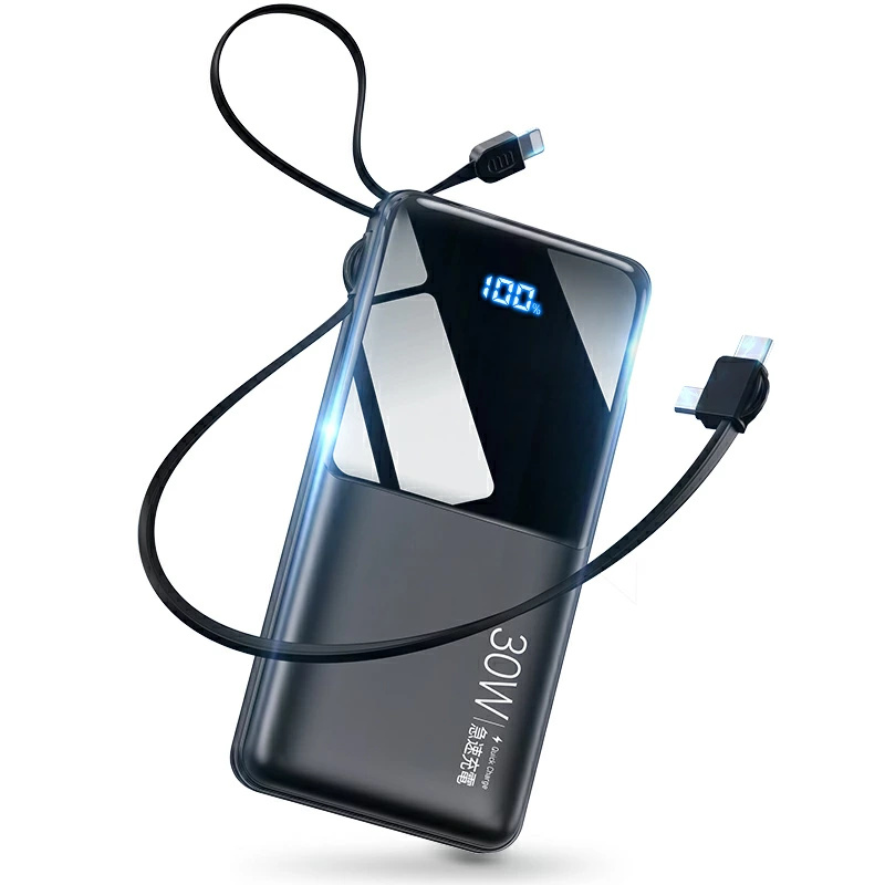 モバイルバッテリー 大容量 50000mAh 30W急速充電 バッテリー 4台同時充電 充電器 32cm超長ケーブル内蔵 携帯充電器 LED表示 SCP 22.5W |  | 02