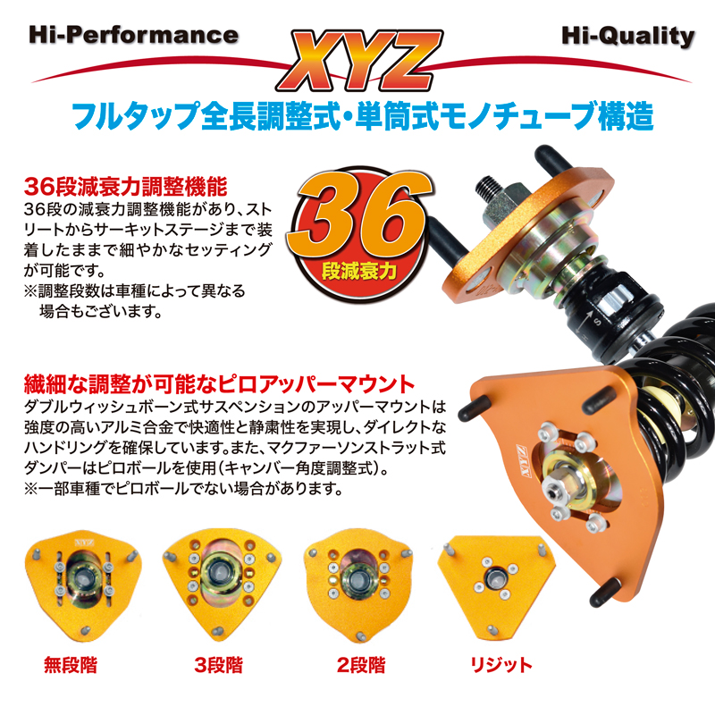 XYZ 車高調 PORSCHE ポルシェ 986 ボクスター RS Type RS-PO05 ネジ式