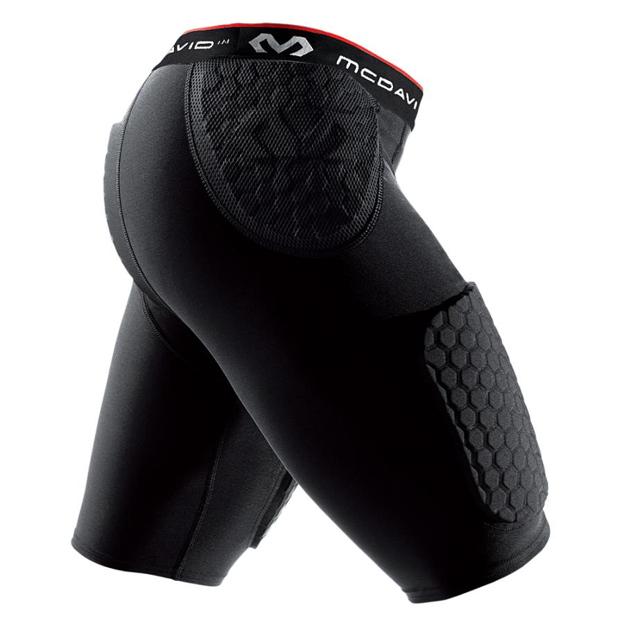 McDavid公式 マクダビッド HEX サッドショーツ 1枚入 XS -XL メンズ ユニセックス ヒザ上丈 パッド内蔵 ポケット付 UVカット M737 コンプレッションウェアの画像