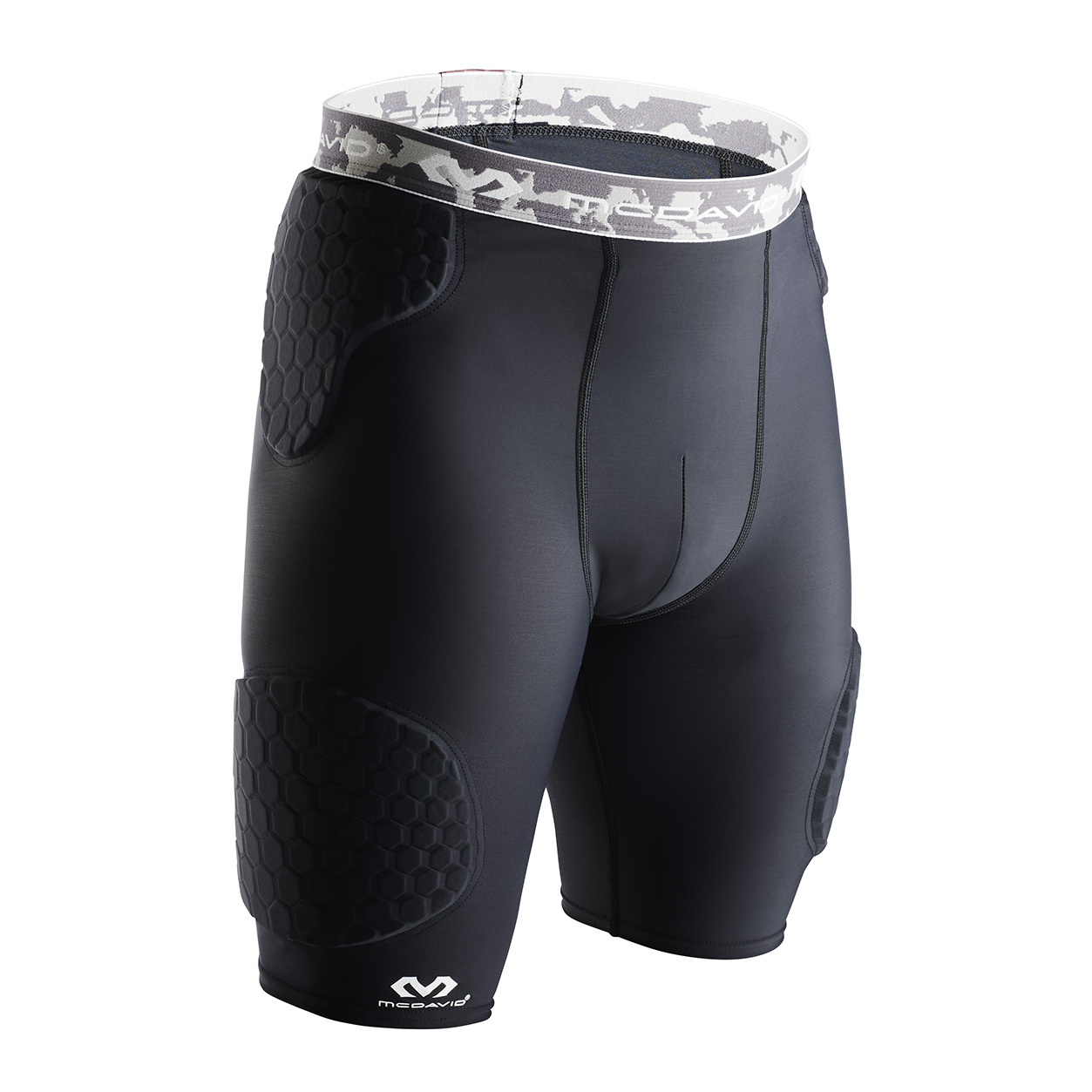 McDavid公式 マクダビッド HEX サッドショーツEX 1枚入 S -XL メンズ ユニセックス 膝上丈/5分丈 UVカット ブラック ホワイト M7991 コンプレッションウェアの画像