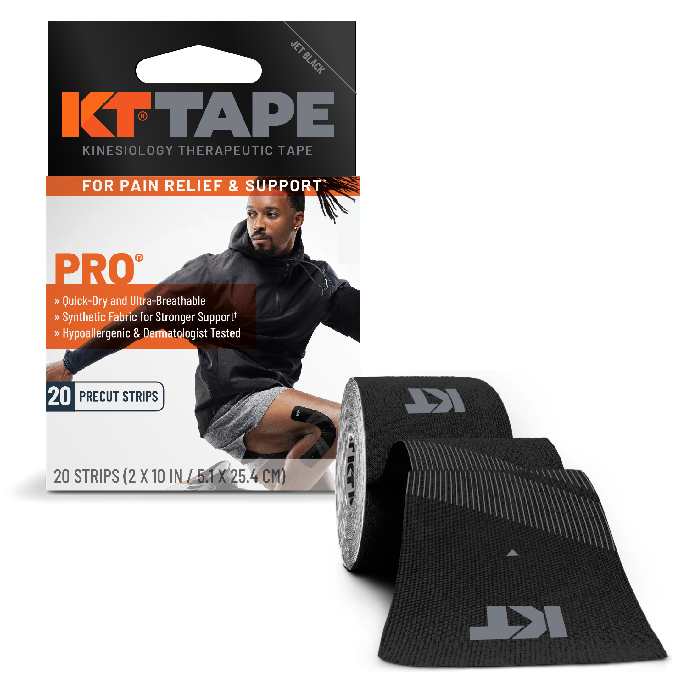 KTテープ25cm黒　100枚以上 KT TAPE テーピング ケイティテープ KT TAPE公式 PRO20 20枚入 幅5cm