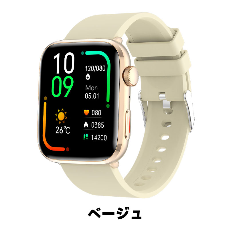 スマートウォッチ 日本製センサー IPX68 防水 Bluetooth 音声通話 着信