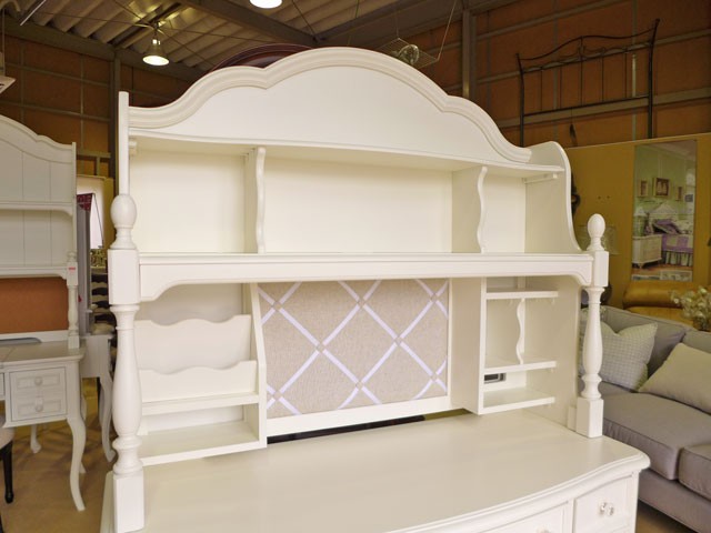 デスク&ハッチ 4910 Harmony アンティーク調 白家具 姫系