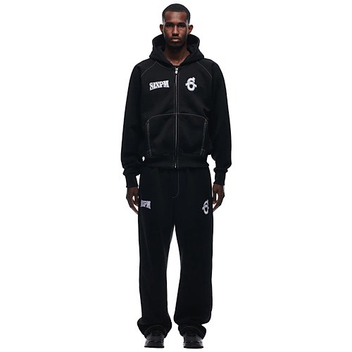 6PM X TRUE RELIGION ICONS ZIP HOODIE + OPEN LEG JOGGER