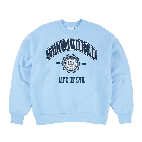 SYNA WORLD VARSITY CREW SWEAT スウェット 【LIGHT BLUE
