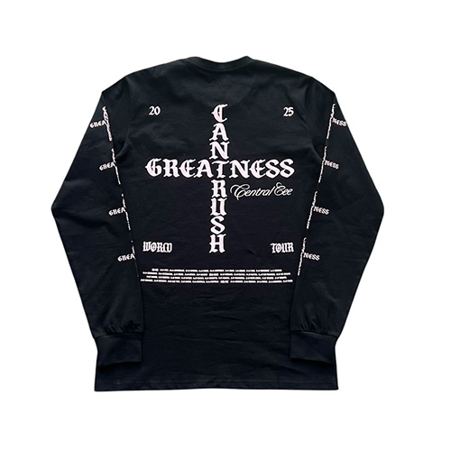 CENTRAL CEE 2025 WORLD TOUR MERCH CAN'T RUSH GREATNESS L/S TEE