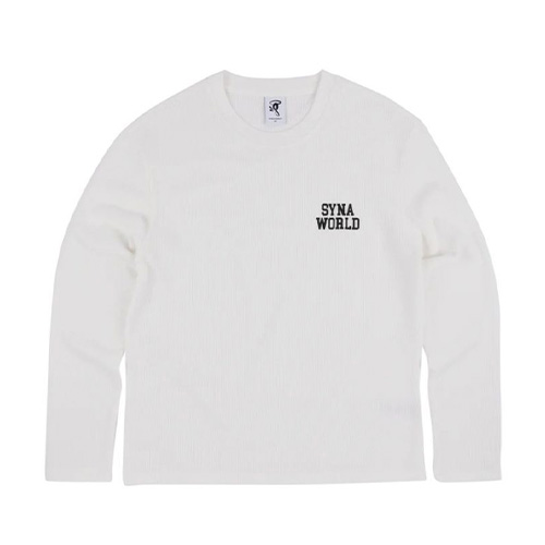 SYNAWORLD LS WAFFLE TEE ロングスリーブ ワッフル サーマル 【OFF 