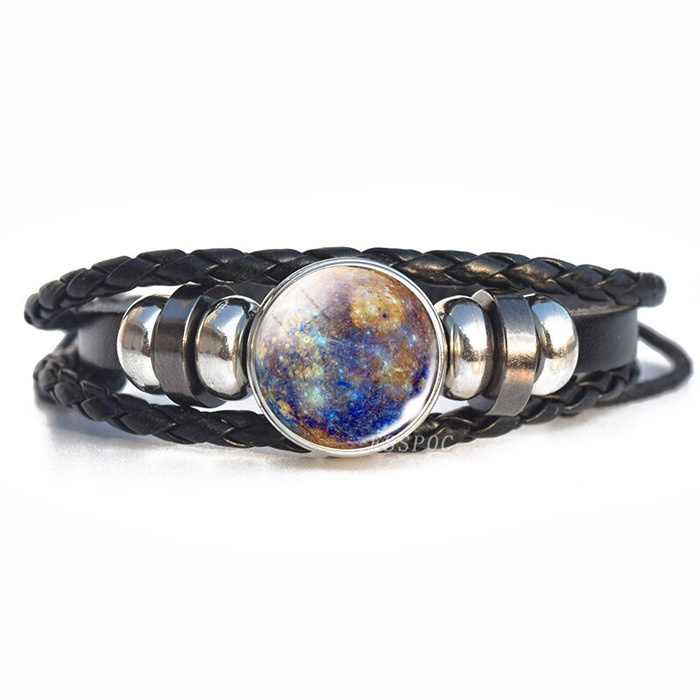 ステンレス製惑星ブレスレット とピアス 惑星 デザイン ブレスレット メンズ レディース 男女兼用 宇宙 銀河