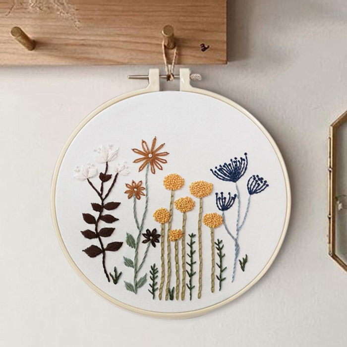 コットン クロスステッチ 刺繍キット 刺繍糸 針 刺繍セット 花柄