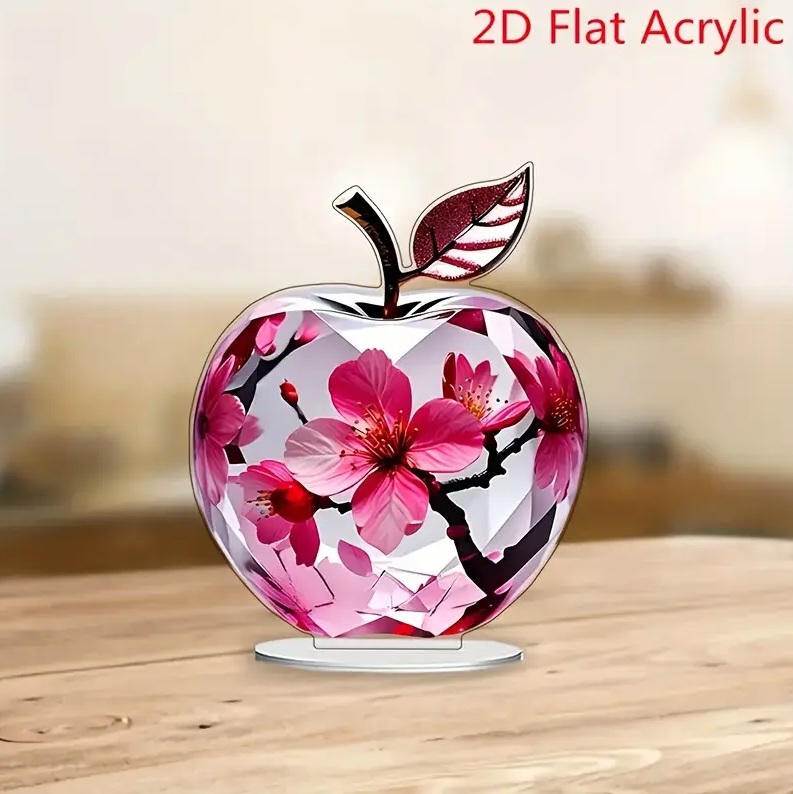 当選品　王国物語　額装入り3Dレンズアクリルプリント 2D フラット アクリルスタンド リンゴ 桜 宝石プリント 置物