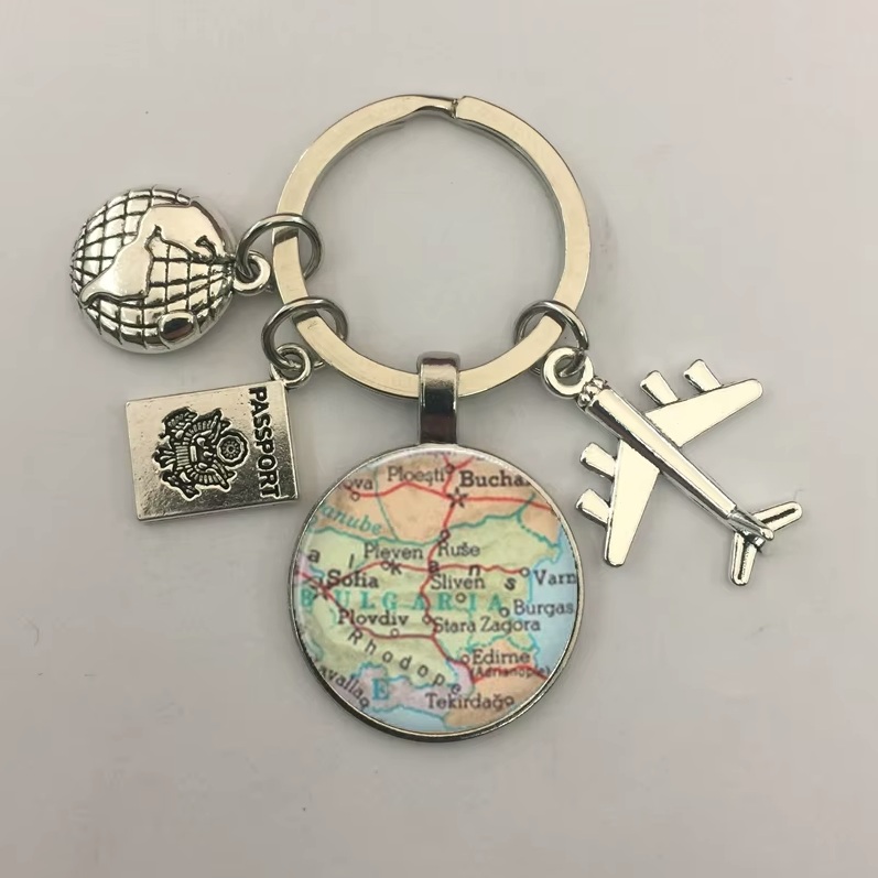 キーホルダー オシャレ 地球儀 世界地図 ペア カップル お揃い 女の子