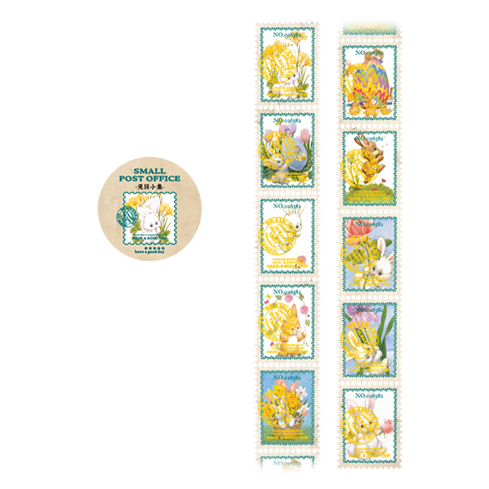 マスキングテープI　中古４点　花系 マスキングテープ 切手 アンティーク イラスト 蝶 花 植物